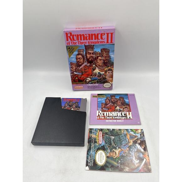 Romance of The Three Kingdoms II (NES, 1991) - Complete in Box With Poster MINT - Picture 1 of 16